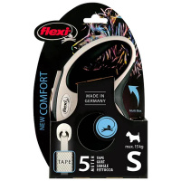 Flexi Hundeleine NEW COMFORT Gurt schwarz S-5m