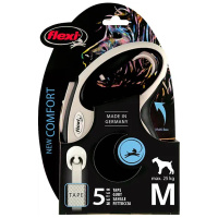 Flexi Hundeleine NEW COMFORT Gurt schwarz M-5m