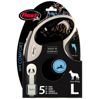 Flexi Hundeleine NEW COMFORT Gurt schwarz L-5m