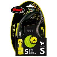 Flexi Hundeleine NEW NEON Gurt neon-gelb S-5m