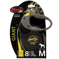 Flexi Hundeleine Rollleine GIANT Gurt schwarz-gelb M-8m