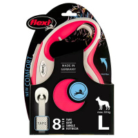 Flexi Hundeleine NEW COMFORT Gurt rot L-8m
