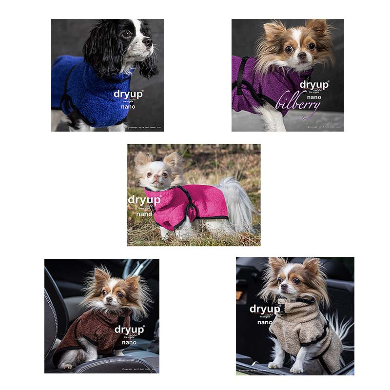 DryUp Trocken Cape Hundebademantel NANO für ganz kleine Hunde Gesamtübersicht
