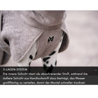 Non-stop dogwear Drying Coat Bademantel für Hunde sand-creme 33