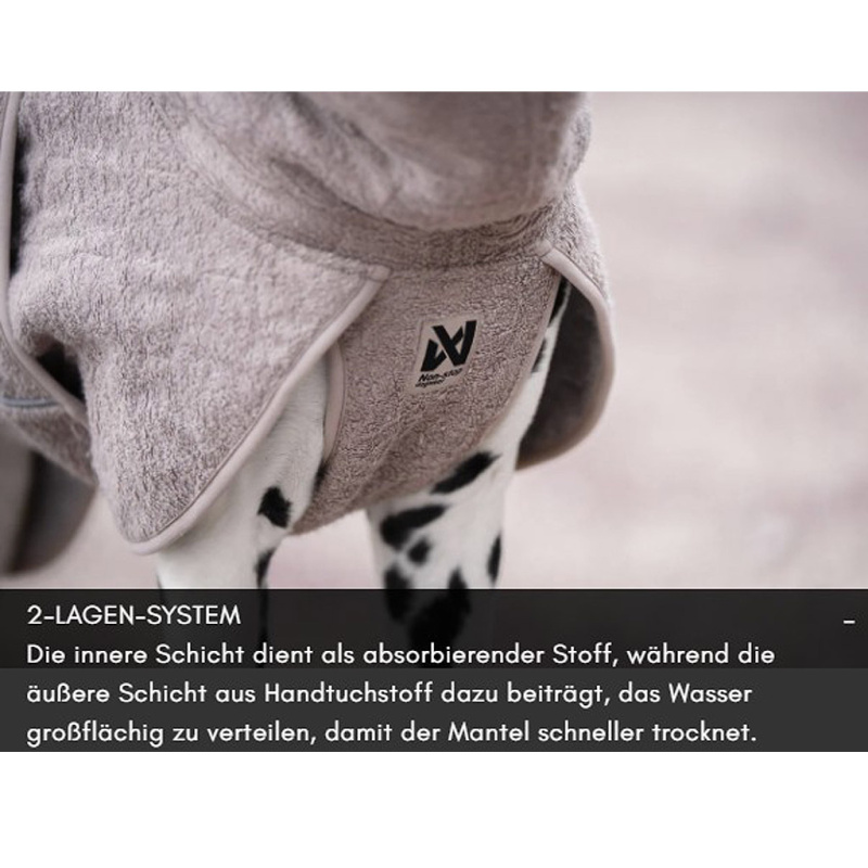 Non-stop dogwear Drying Coat Bademantel für Hunde sand-creme 36