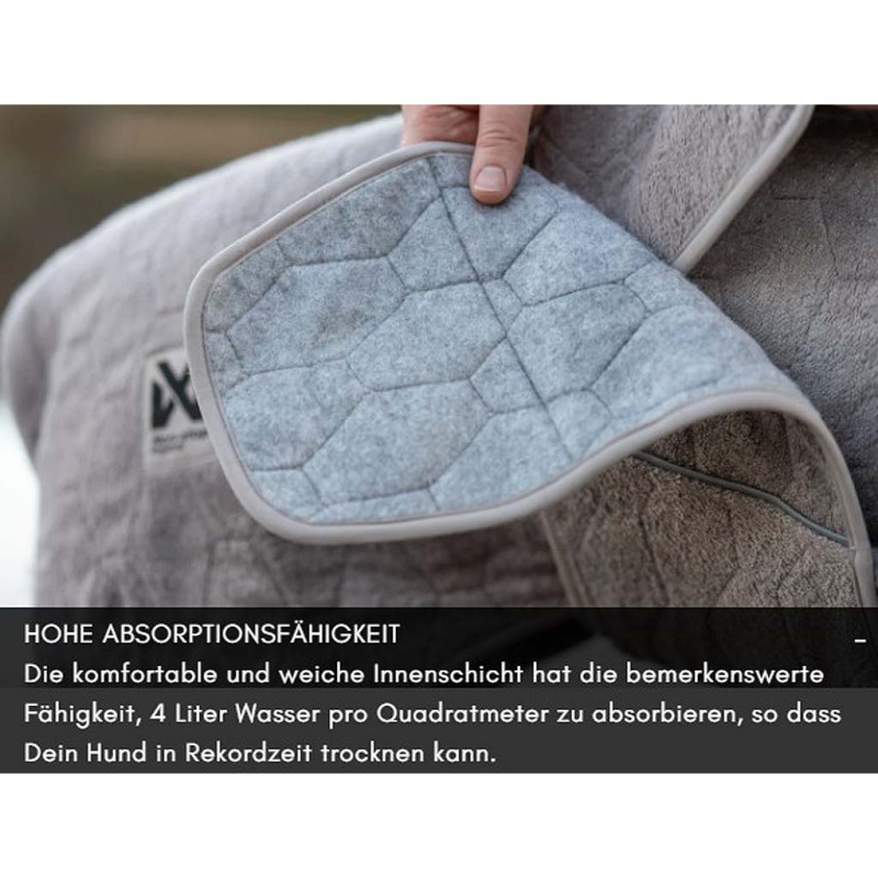 Non-stop dogwear Drying Coat Bademantel für Hunde sand-creme 40
