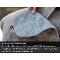 Non-stop dogwear Drying Coat Bademantel für Hunde sand-creme 50