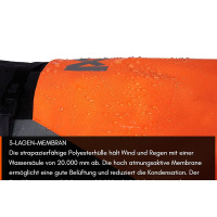 Non-stop Dogwear toller Regenmantel FJORD 2.0 schwarz orange Größe 40
