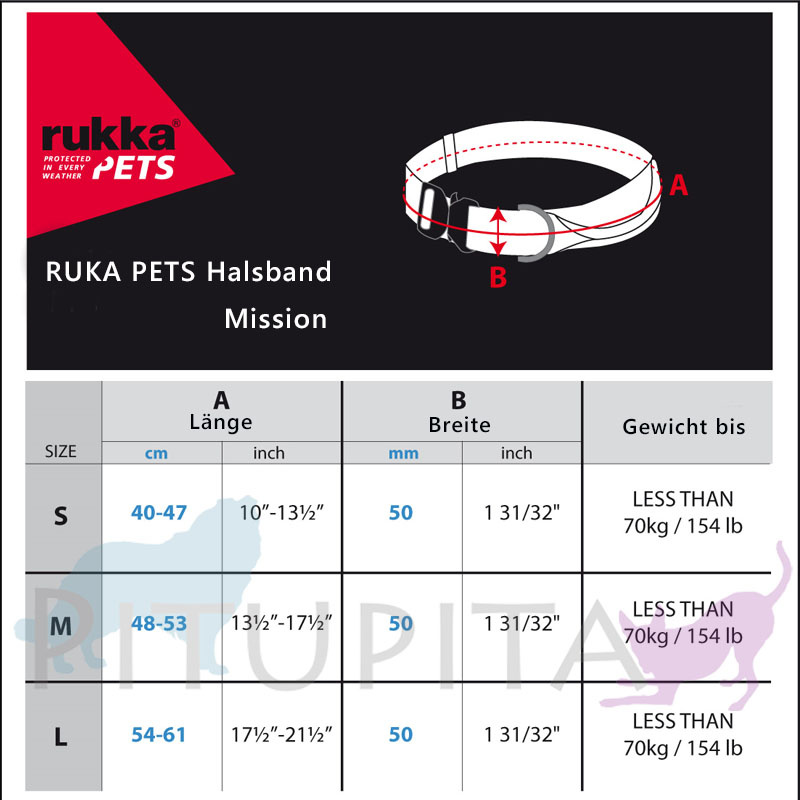 Rukka Pets Halsband Mission mit Griff