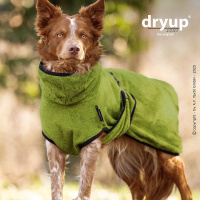 DryUp Trocken Cape Hundebademantel BAMBOO STANDARD  in Avocado grün L 65cm