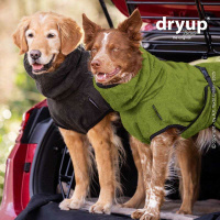 DryUp Trocken Cape Hundebademantel BAMBOO STANDARD  in Avocado grün XL 70cm