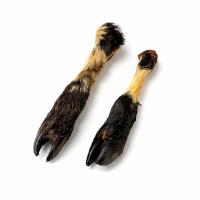 Ziegenbein mit Fell  für Hunde 3 Stk