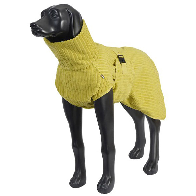 Rukka Pets AALTO Bademantel aus BIO-Baumwolle für Hunde Apple-gelb L