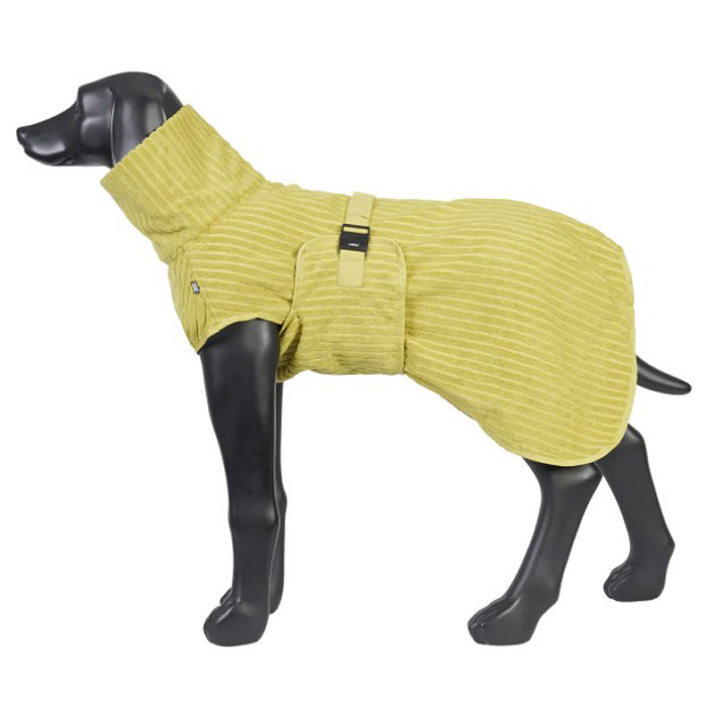 Rukka Pets AALTO Bademantel aus BIO-Baumwolle für Hunde Apple-gelb L