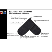 Rukka Pets AALTO Pet Pocket Towel Hundehandtuch schwarz