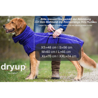 DryUp Trocken Cape Hundebademantel BAMBOO STANDARD  in Dark Grey grau XL 70cm