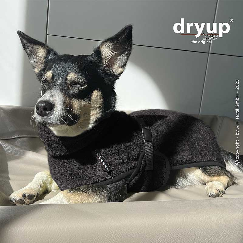 dryup Cape Mini Bamboo – Hundebademantel für kleine Hunde