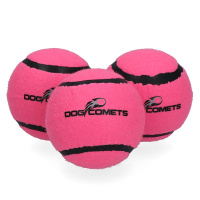 Dog Comets Starlight robuster Tennisball für Power-Hunde rosa S 3 Stück