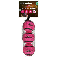 Dog Comets Starlight robuster Tennisball für Power-Hunde rosa M 3 Stück