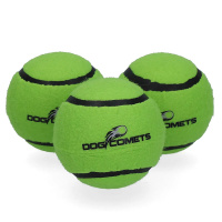 Dog Comets Starlight robuster Tennisball für Power-Hunde grün M 3 Stück