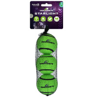 Dog Comets Starlight robuster Tennisball für Power-Hunde grün M 3 Stück