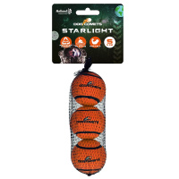 Dog Comets Starlight robuster Tennisball für Power-Hunde orange S 3 Stück