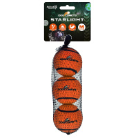 Dog Comets Starlight robuster Tennisball für Power-Hunde orange M 3 Stück
