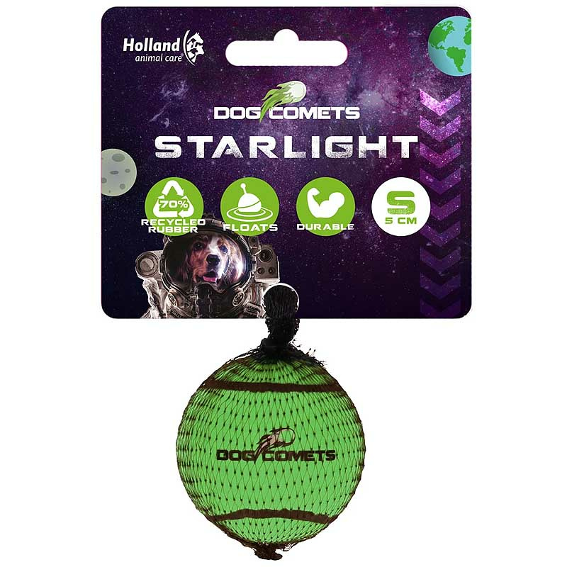 Dog Comets Starlight robuster Tennisball für Power-Hunde