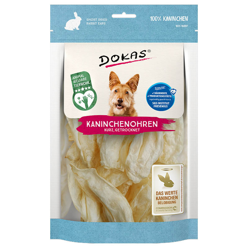 DOKAS Kaninchenohren ohne Fell kurz