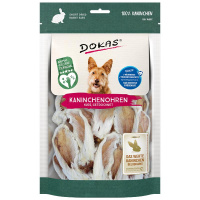 DOKAS Kaninchenohren mit Fell kurz 100g