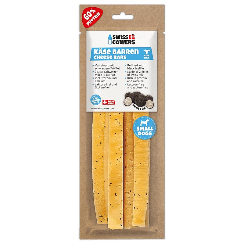 SwissCowers Käse Barren mit Trüffel Käsestangen aus der Schweiz