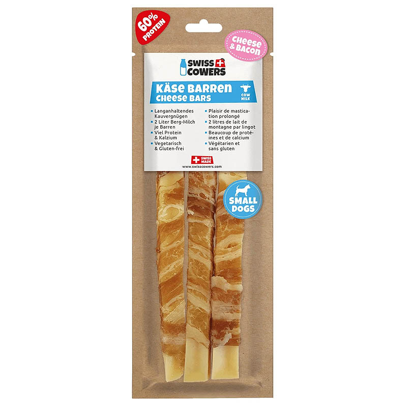 SwissCowers Käse Barren mit Speck Käsestangen aus der Schweiz
