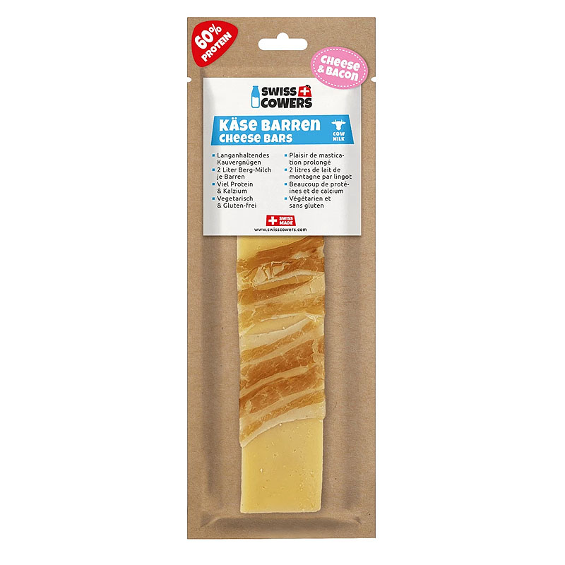 SwissCowers Käse Barren mit Speck Käsestangen aus der Schweiz L