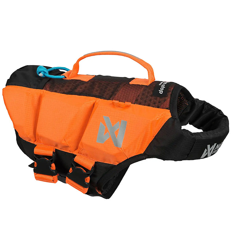 Non-stop dogwear Hundeschwimmweste Protector schwarz orange Gr. 8