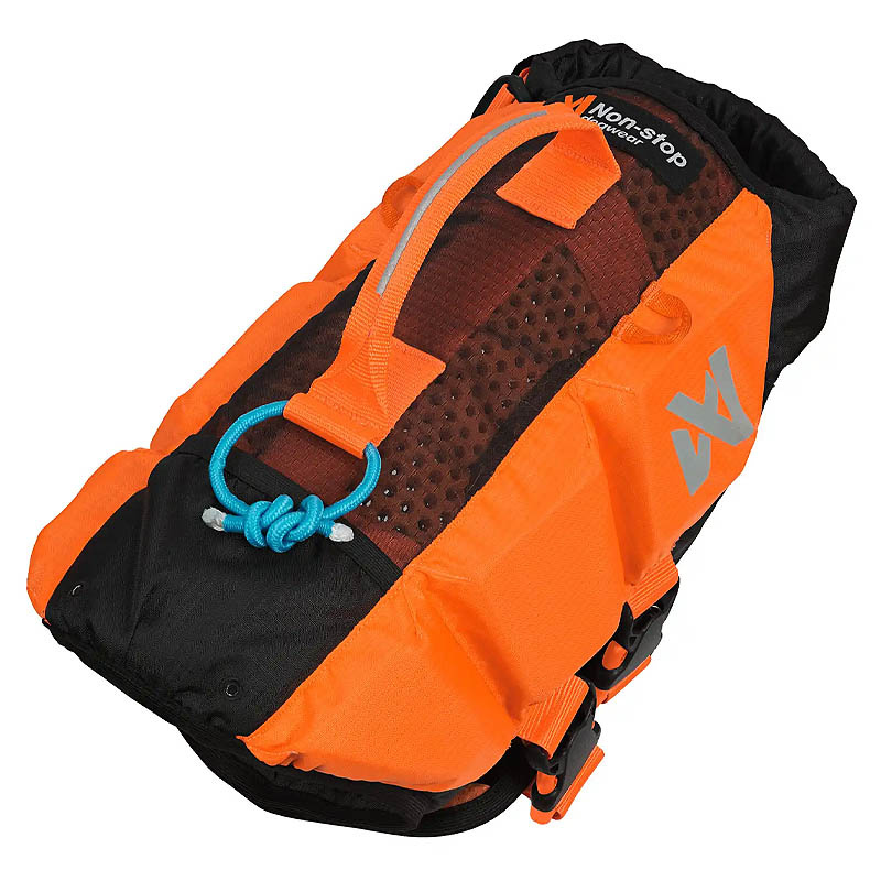 Non-stop dogwear Hundeschwimmweste Protector schwarz orange Gr. 8