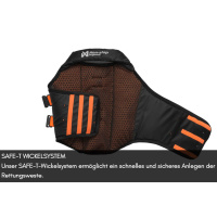 Non-stop dogwear Hundeschwimmweste Protector schwarz orange Gr. 8