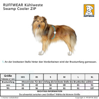 Ruffwear Kühlweste Swamp Cooler Zip Vest Biolumin Blue-blau XL
