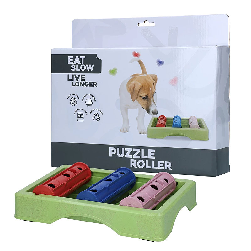 Eat Slow Live Longer Puzzle Hundespielzeug Intelligenzspielzeug Roller