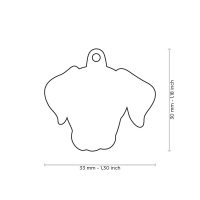 MyFamily Hundemarke Anhänger Labrador creme mit Gravur