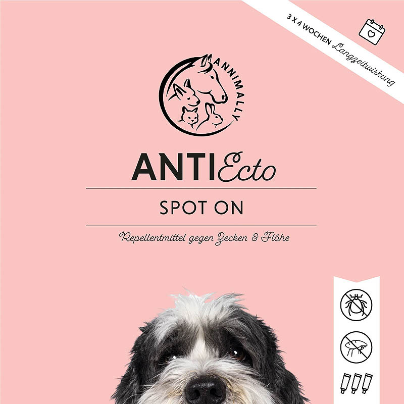 ANNIMALLY Anti Ecto Spot On Zecken- & Flohschutz für Hunde S (4-10kg)