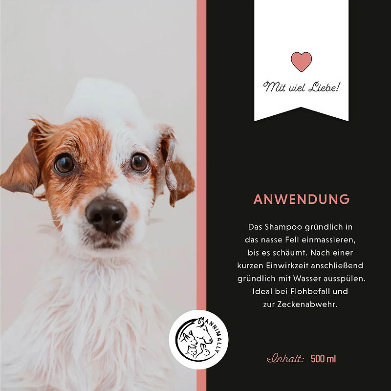 ANNIMALLY AntiEcto Zecken & Floh Shampoo für Hunde