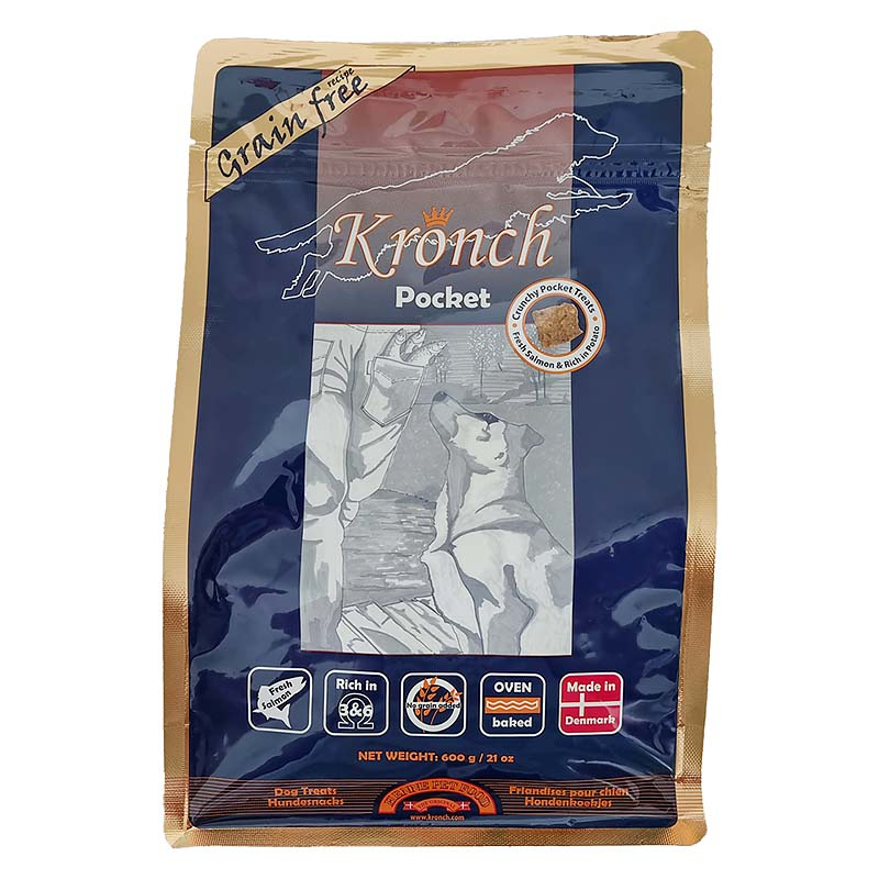 Kronch Pocket Henne Lachs-Snack für Hunde