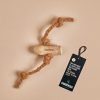 CANOPHERA Hundekauspielzeug aus Kaffeeholz und Kokosseil S