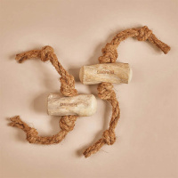 CANOPHERA Hundekauspielzeug aus Kaffeeholz und Kokosseil XL