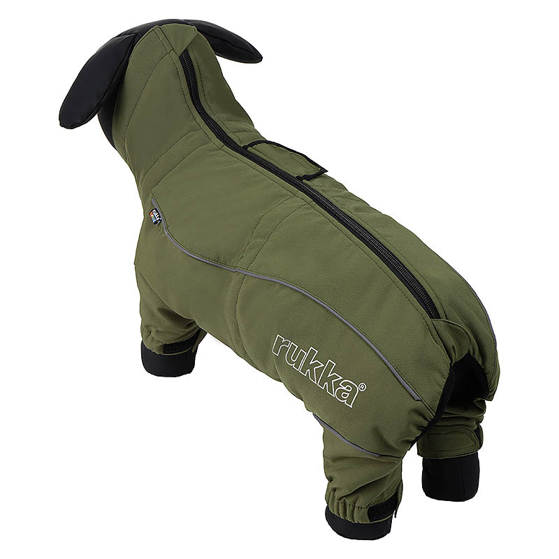 Rukka Pets Thermal Overall 2.0 Wintermantel für kurzbeinige Hunde Dackel oliv 45M