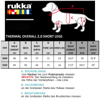 Rukka Pets Thermal Overall 2.0 Wintermantel für kurzbeinige Hunde Dackel schwarz 45M