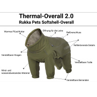 Rukka Pets Wintermantel mit Beinen Thermal Overall 2.0 oliv 55