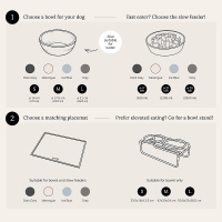 District 70 BAMBOO Hundenapf Futternapf Wassernapf grau S  D:14 cm (570 ML)