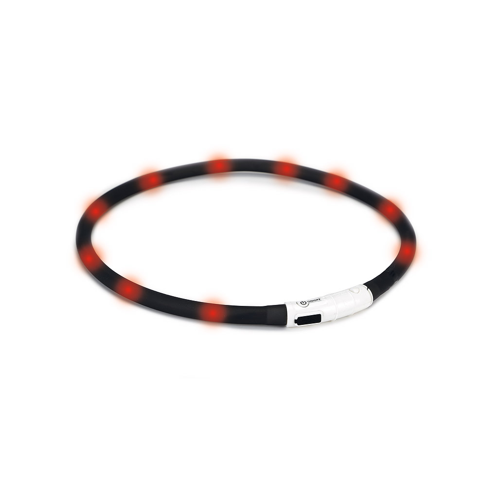 Wasserabweisendes Leuchthalsband mit Blinkfunktion