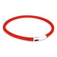 Beeztees Safety Gear Dogini LED Leuchthalsband 70cm für Hunde rot